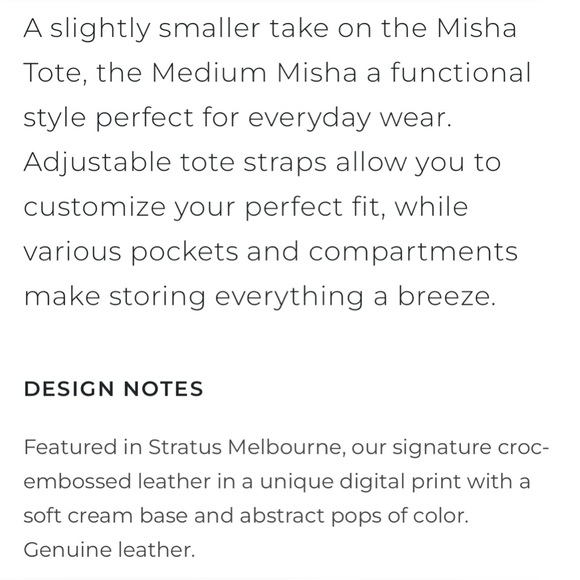 BRAHMIN MEDIUM MISHA TOTE Croc embossed leather in Stratus Melbourne - Picture 6 of 14